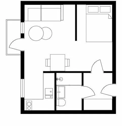 アパート Ultra Flat With Balcony *